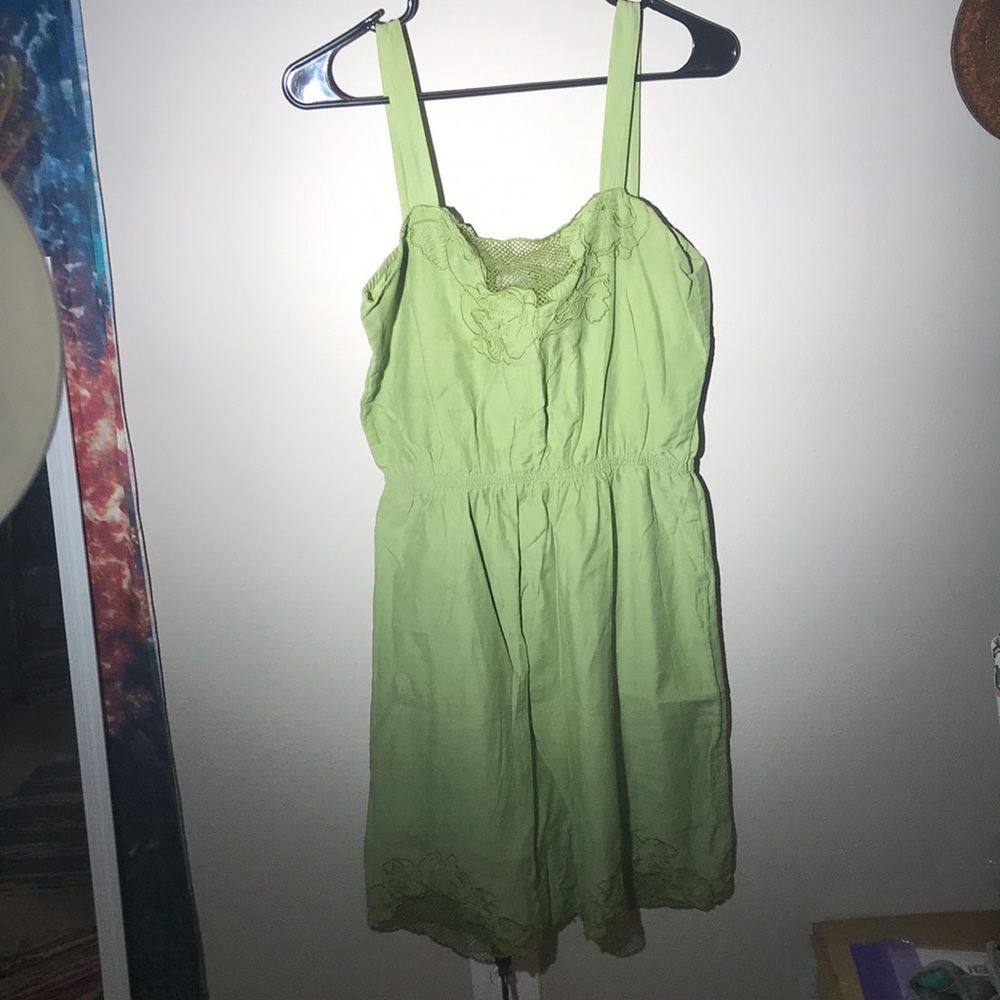 F21 green summer dress